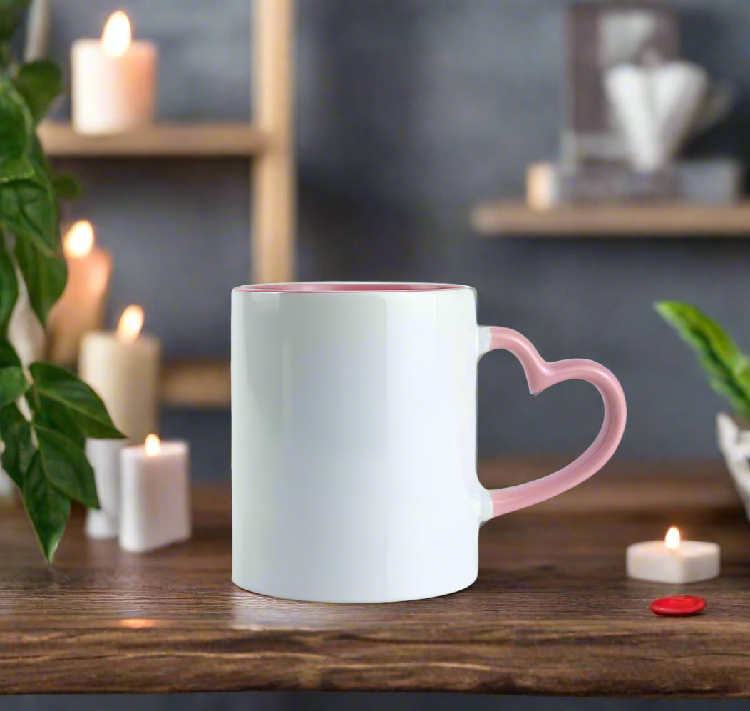 Custom Heart Handle Mug