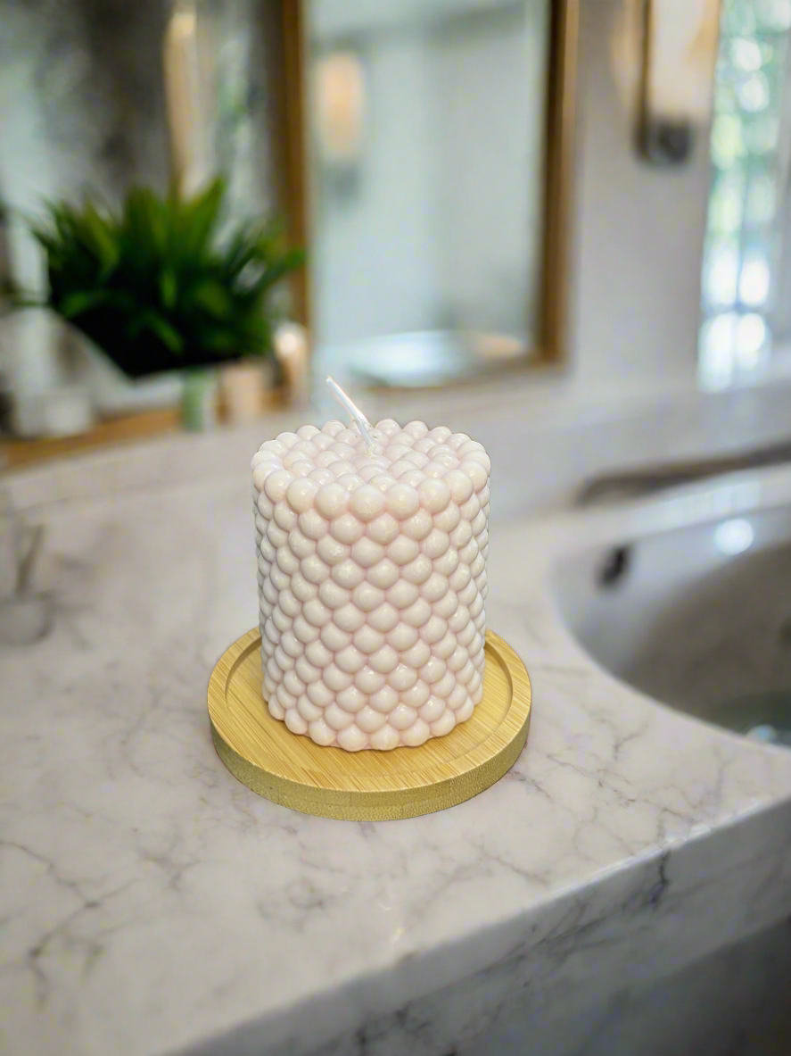 Soft Pink Pearl Candle