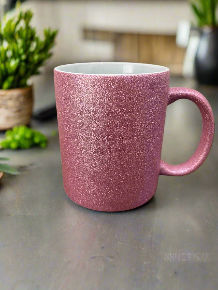 Pink Glitter Mug