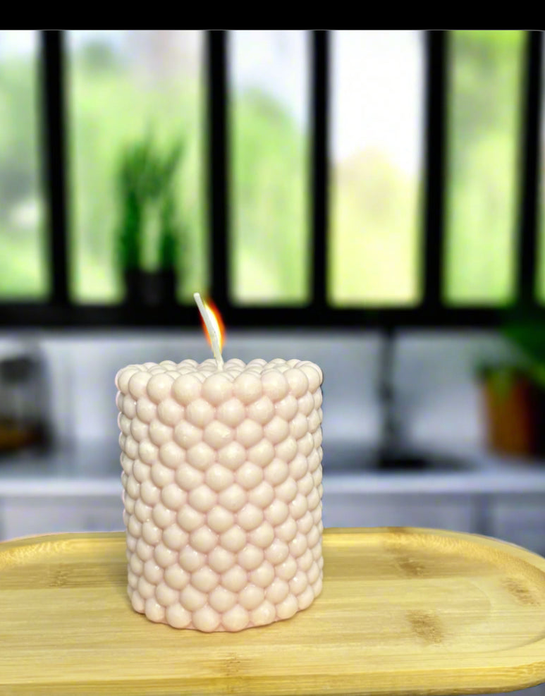 Soft Pink Pearl Candle
