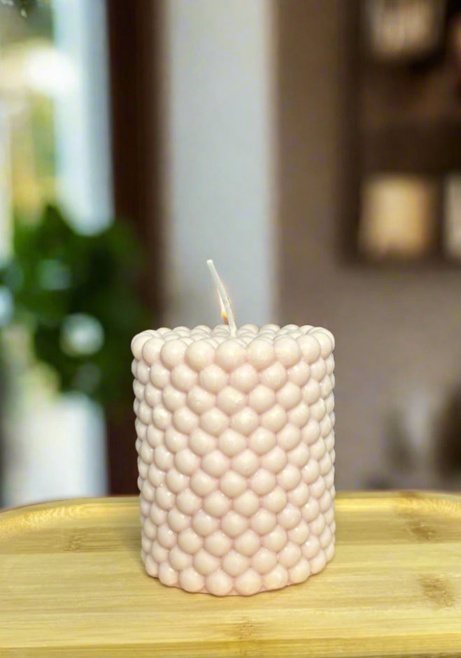 Soft Pink Pearl Candle