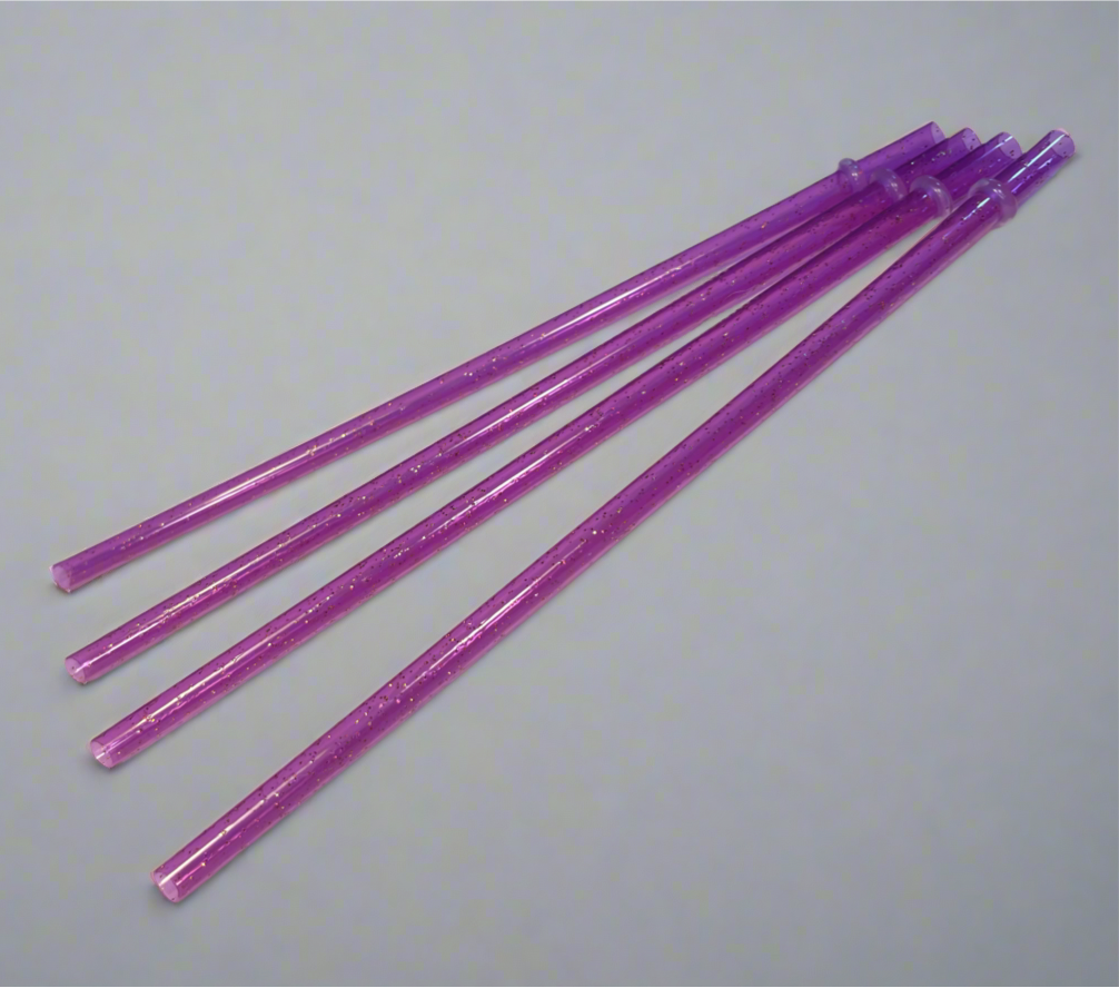 Purple Glitter Straw