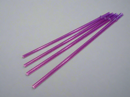 Purple Glitter Straw