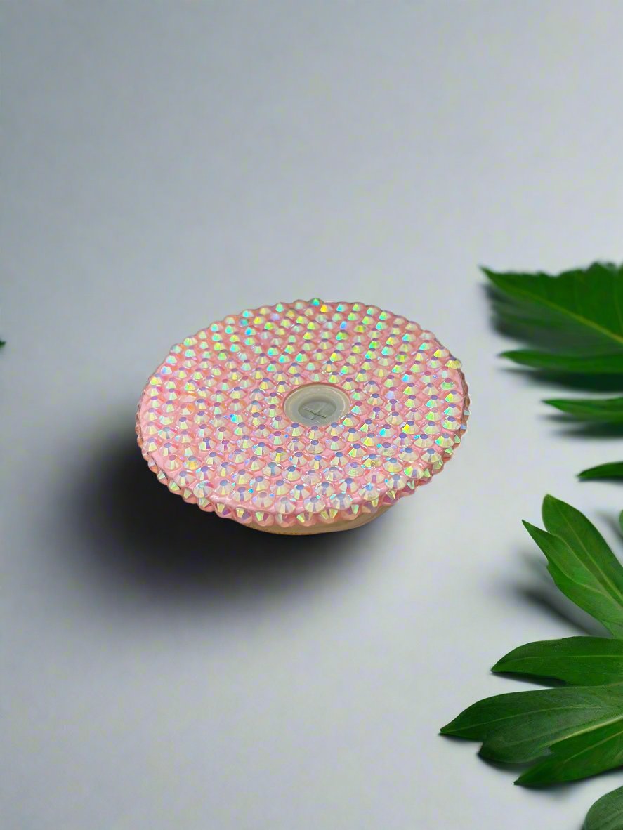 Pink Rhinestone Lid