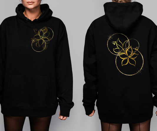 Golden Flowers & Circles Hoodie