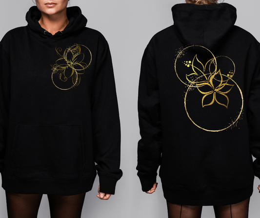 Golden Flowers & Circles Hoddie