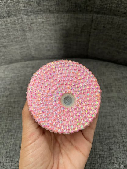 Pink Rhinestone Lid