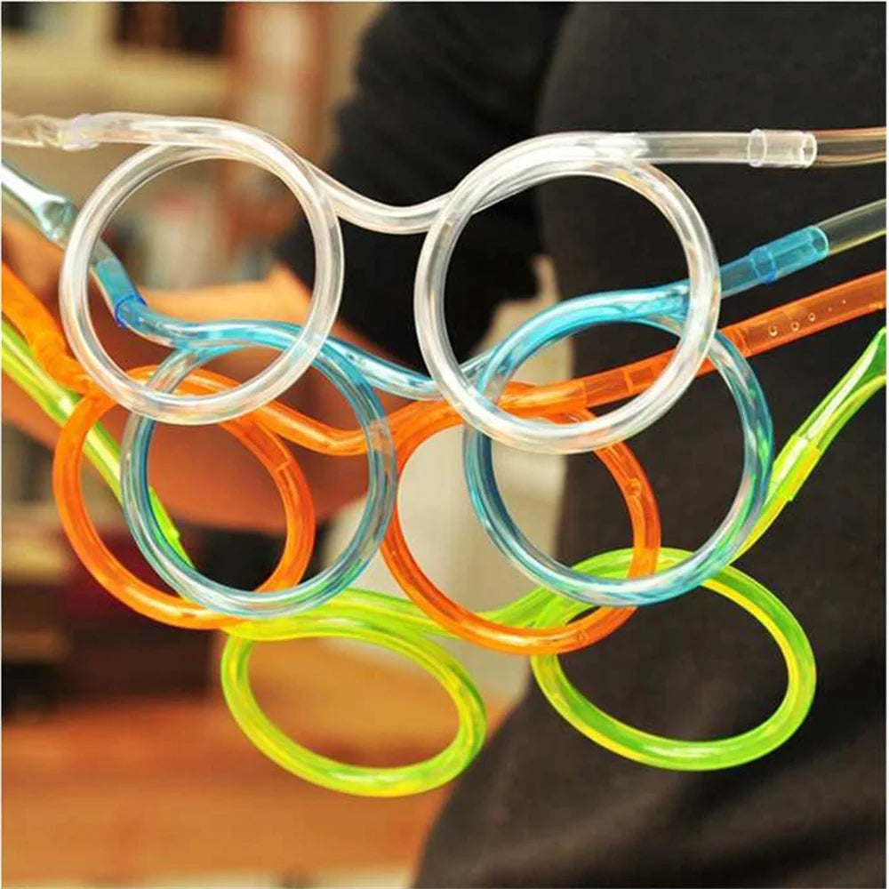 Clear Funny Straw Glasses