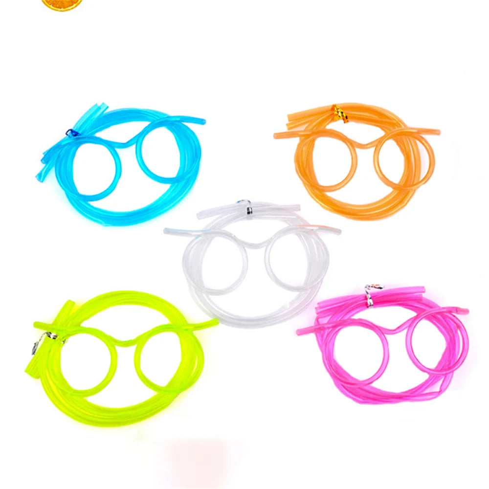 Yellow Funny Straw Glasses