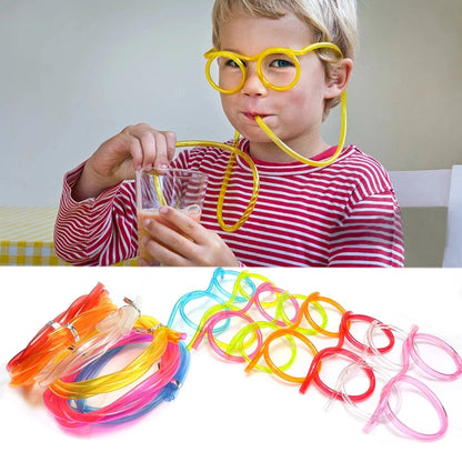 Yellow Funny Straw Glasses