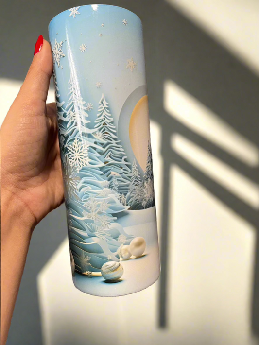 Blue Winter Tumbler