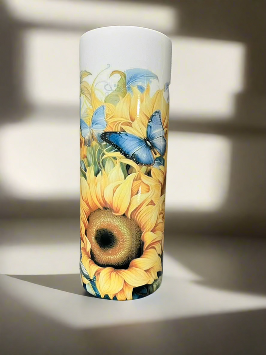 Butterflies and Sunflowers Tumbler