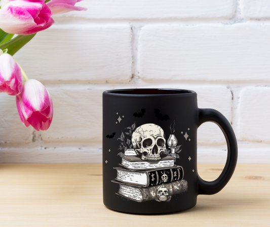 Skull & Books Mug