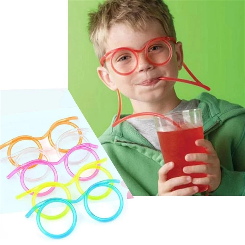 Clear Funny Straw Glasses