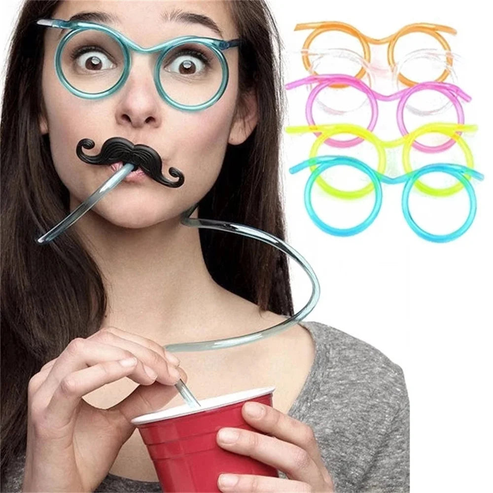 Clear Funny Straw Glasses